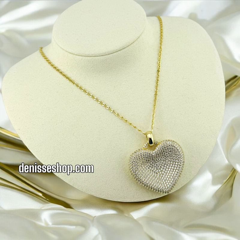 14K HEART NECKLACE N26