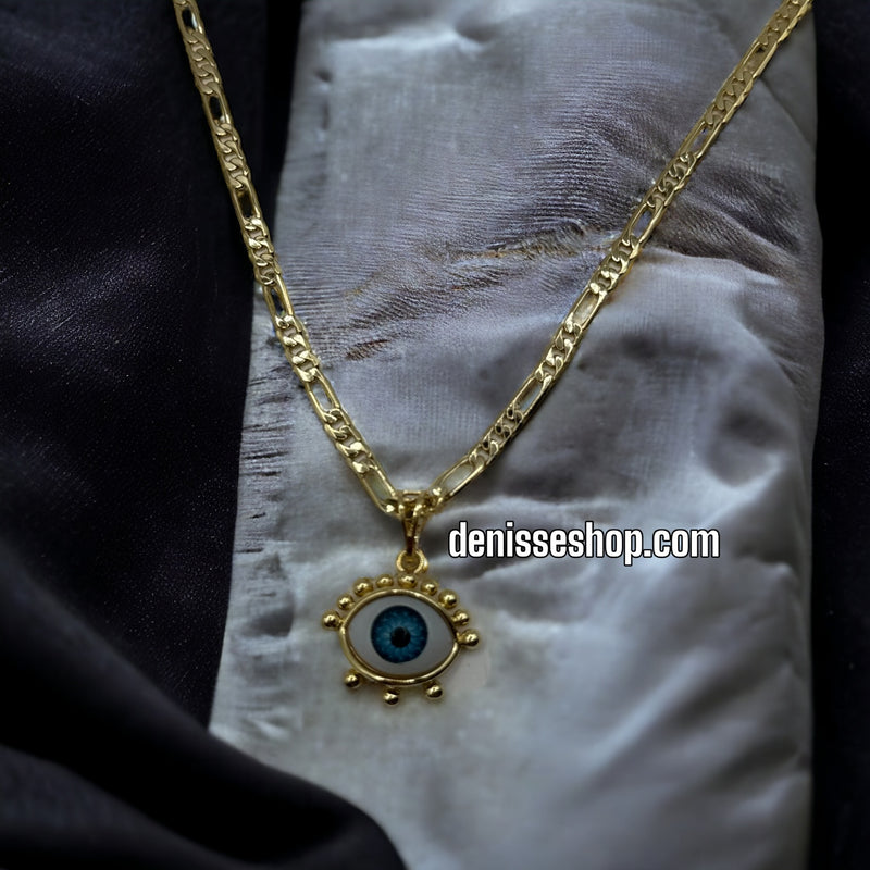 14K BLUE EYE PENDANT P243 (CHAIN NOT INCLUDED)