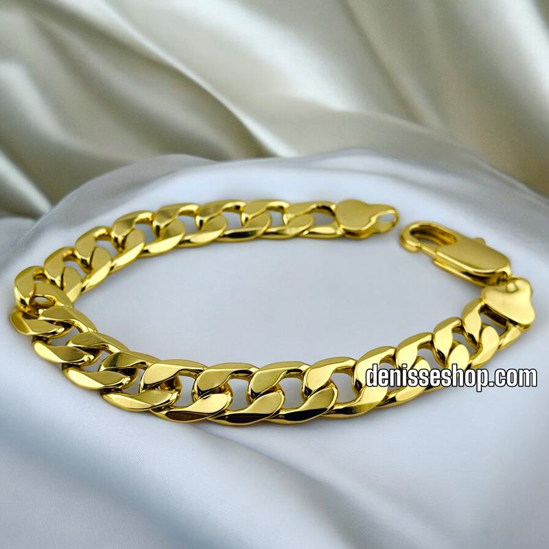 14K 12MM MEN CUBAN BRACELET BR592