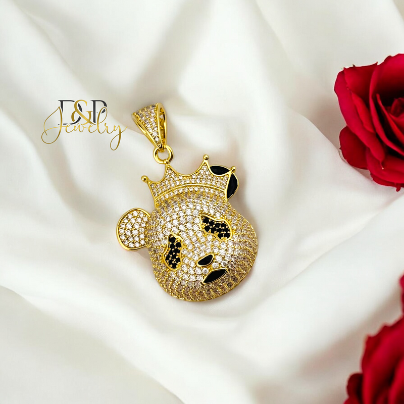 14K BIG HIP HOP PANDA PENDANT P765