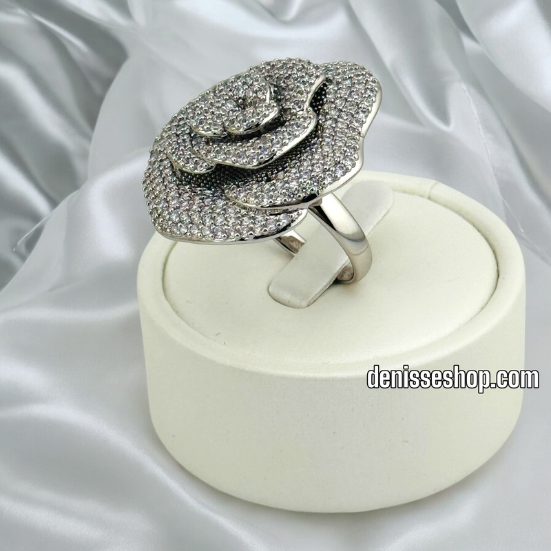 14K WOMEN/SILVER ROSE RING RG332