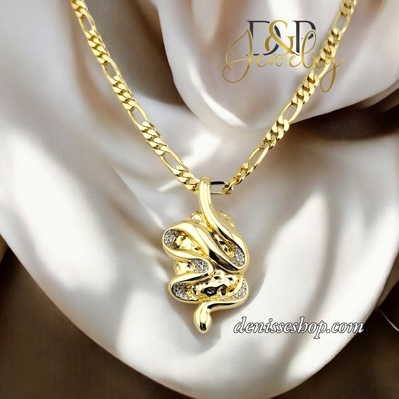 14K SNAKE PENDANT P701