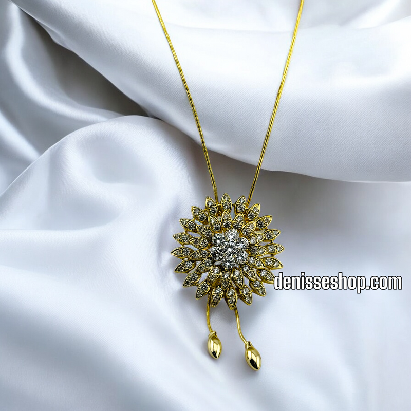 14K SUNFLOWER NECKLACE N72