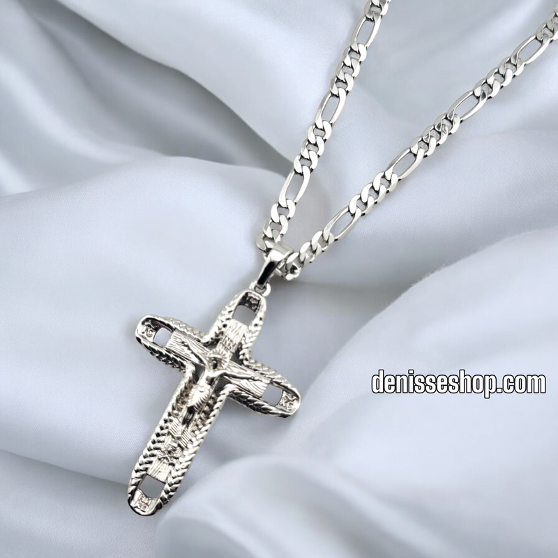 SILVER WOMAN/MEN CROSS PENDANT P638