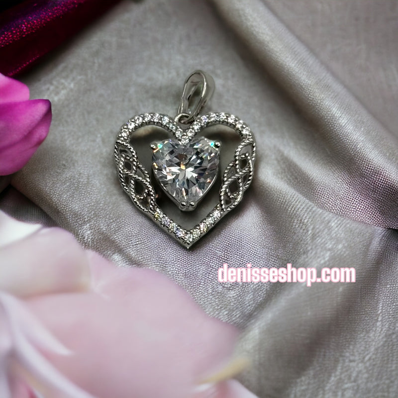 SILVER HEART PENDANT P168