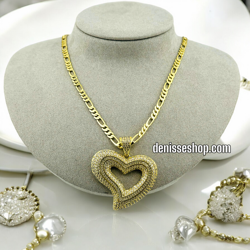 14K HEART PENDANT P406