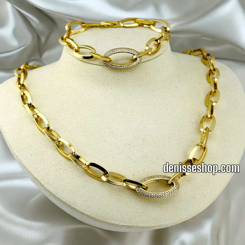 14K FASHION GOLD NECKLACE SET N73