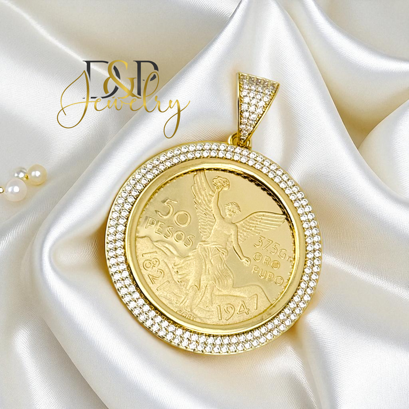 14K BIG COIN CENTENARY PENDANT P874