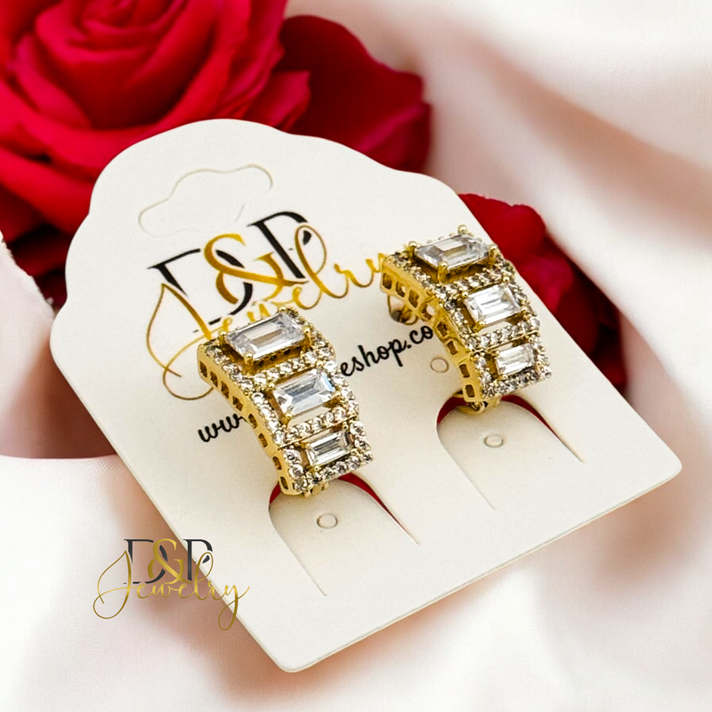 14K ELEGANT DESIGN HOOP HP691