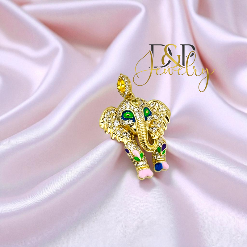 14K ELEPHANT PENDANT P879