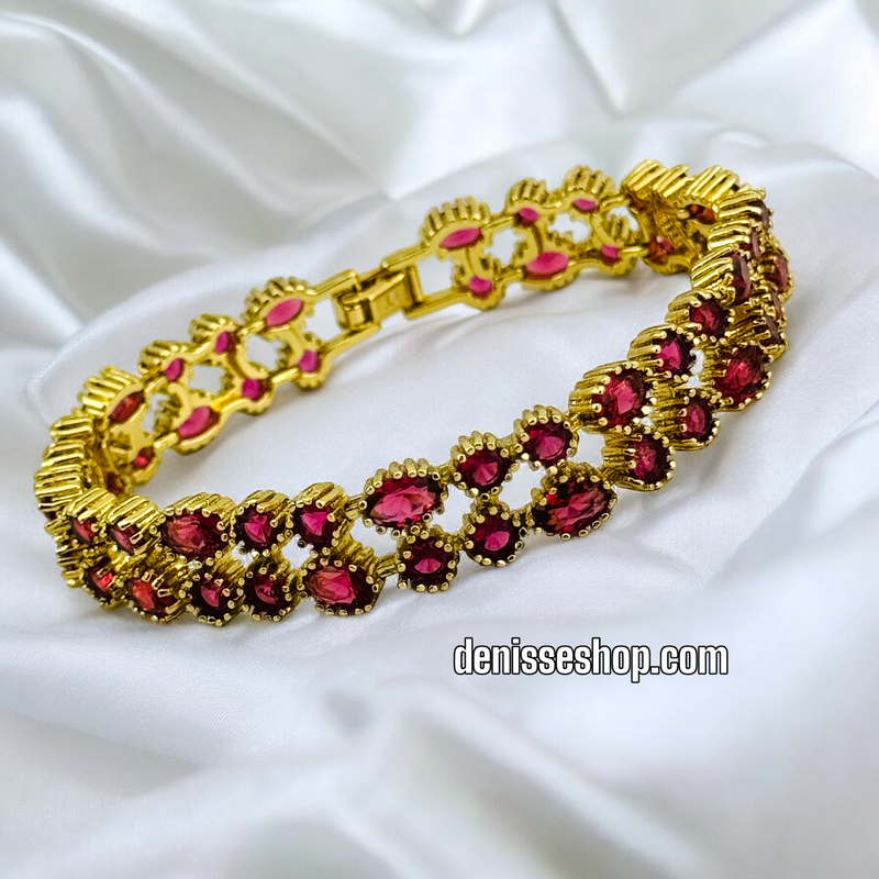 14K RUBY BRACELET BR446