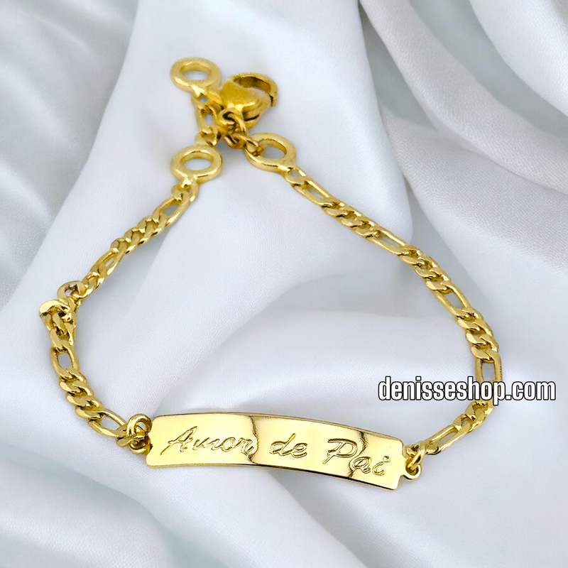 14K KIDS PLATE IMPRESION BRACELET BR646