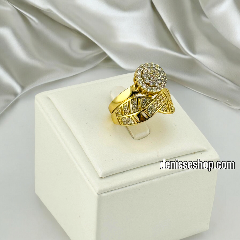 14K DOUBLE WEDDING RING RG236