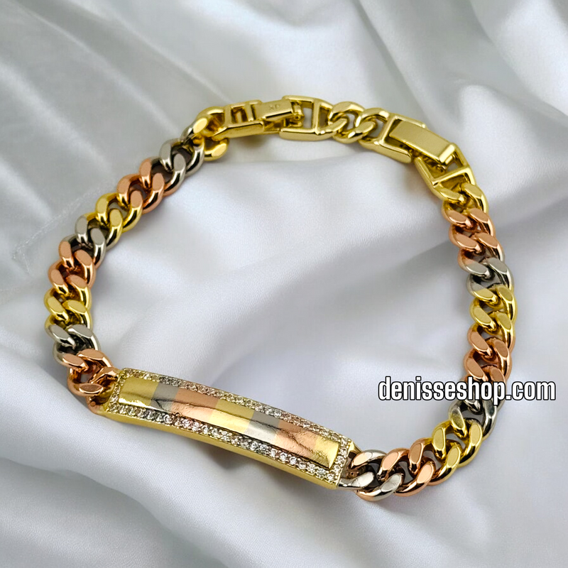 14K /WOMAN TRICOLOR BRACELET BR557