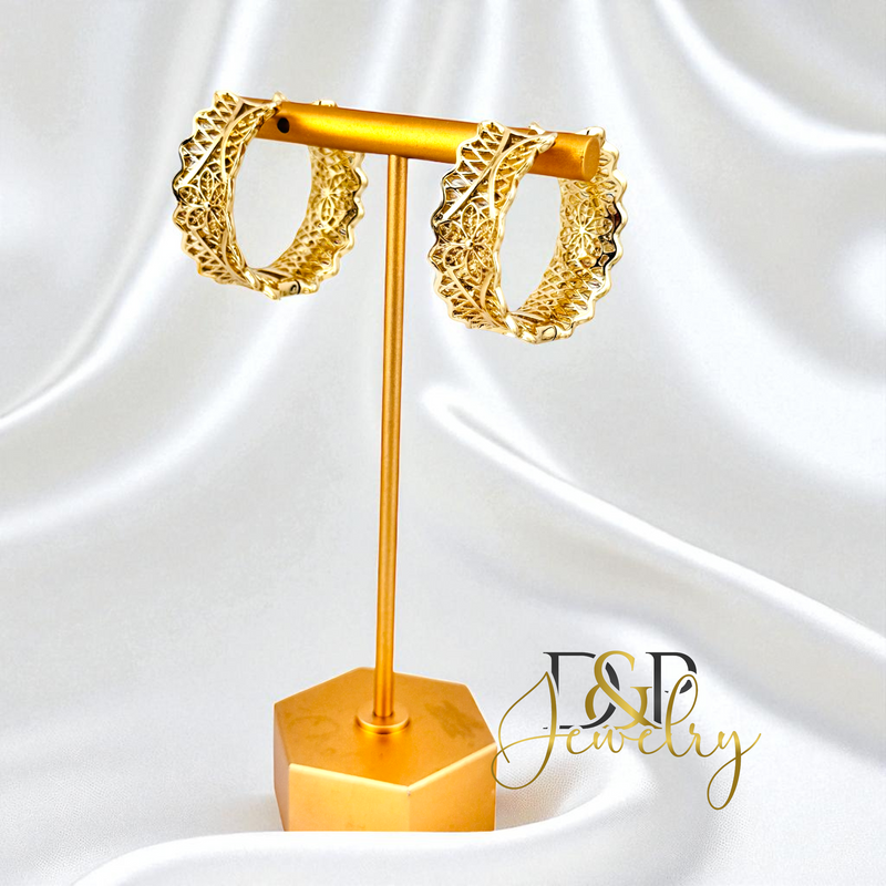 14K GOLD HOOP EARRING HP785