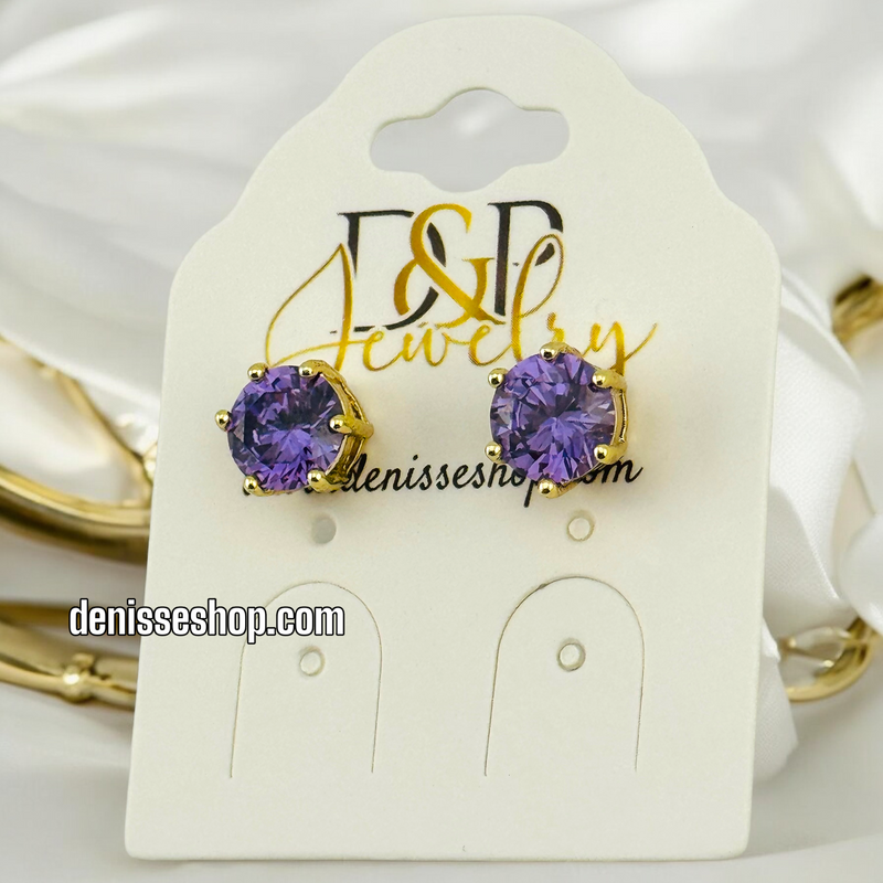 14K PURPLE EARRING E600