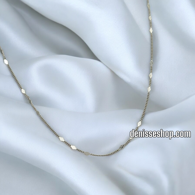 14K SILVER THIN MIRROR DESIGN CHAIN CH061