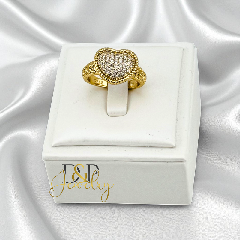 14K HEART RING RG418