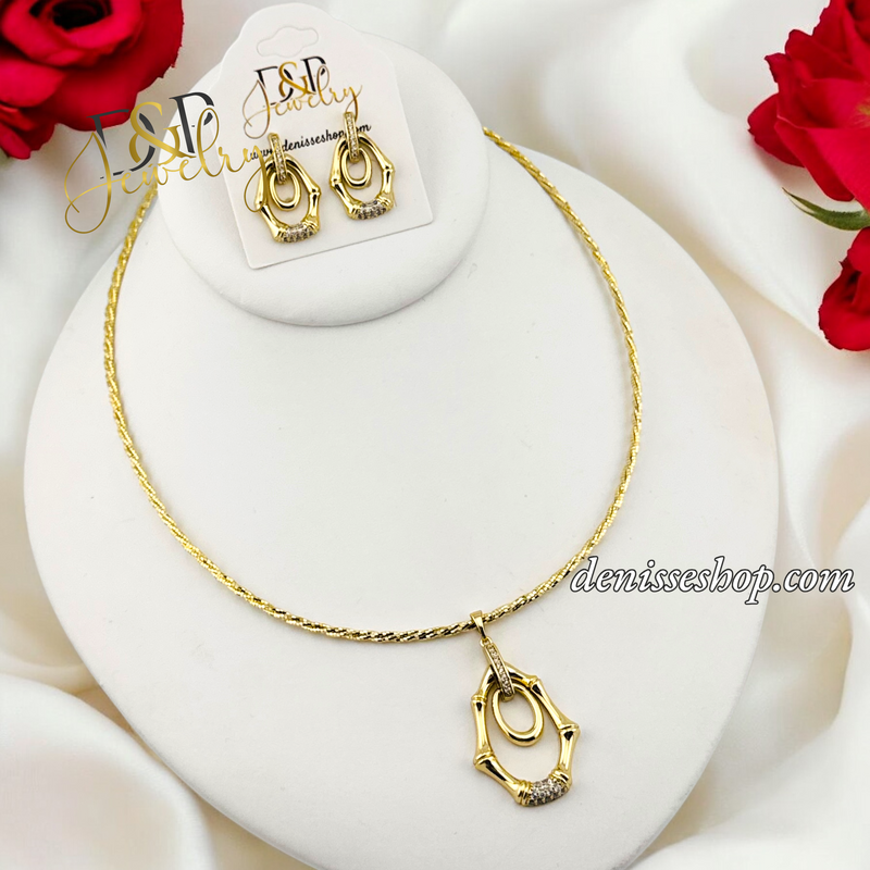 14K FASHION GOLD NECKLACE SET N240