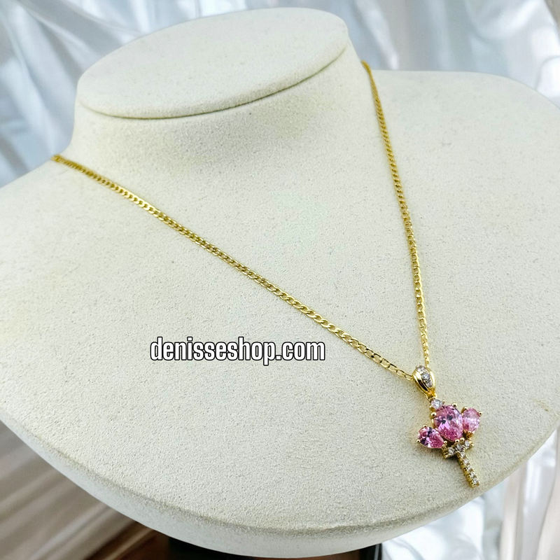 14K WOMEN/GIRL PINK KEY PENDANT P499