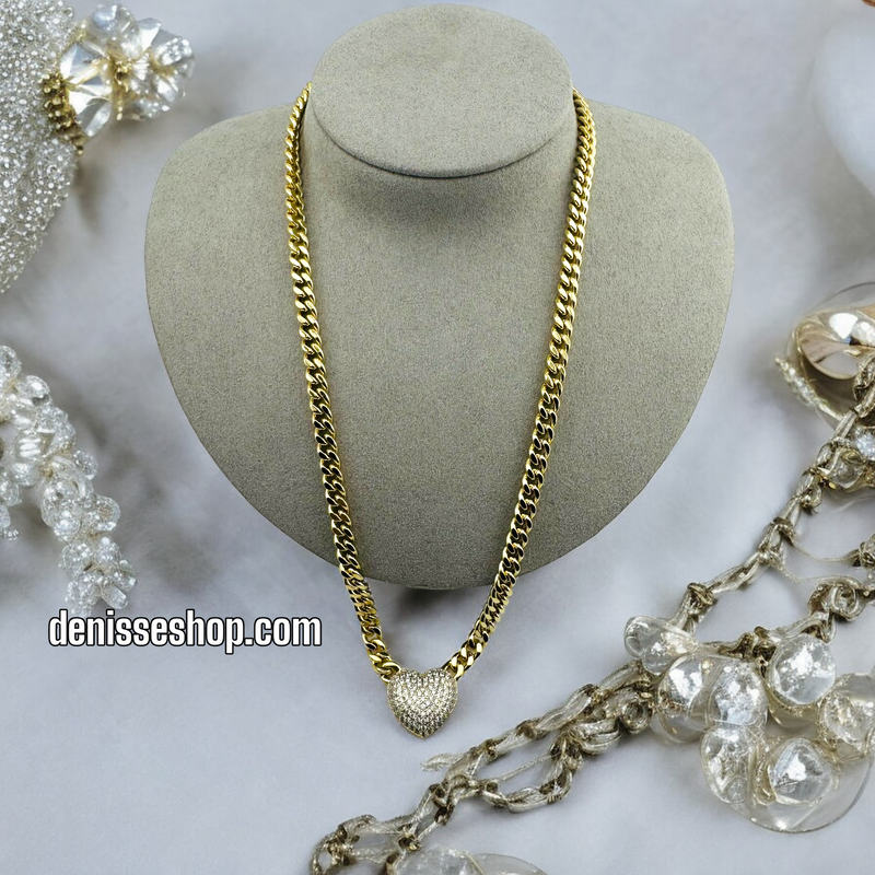 14K HEART NECKLACE SET N10