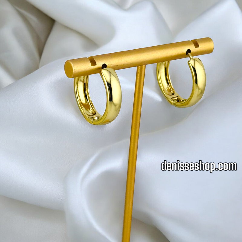 14K WOMAN/ PLAIN  HOOP EARRING HP563