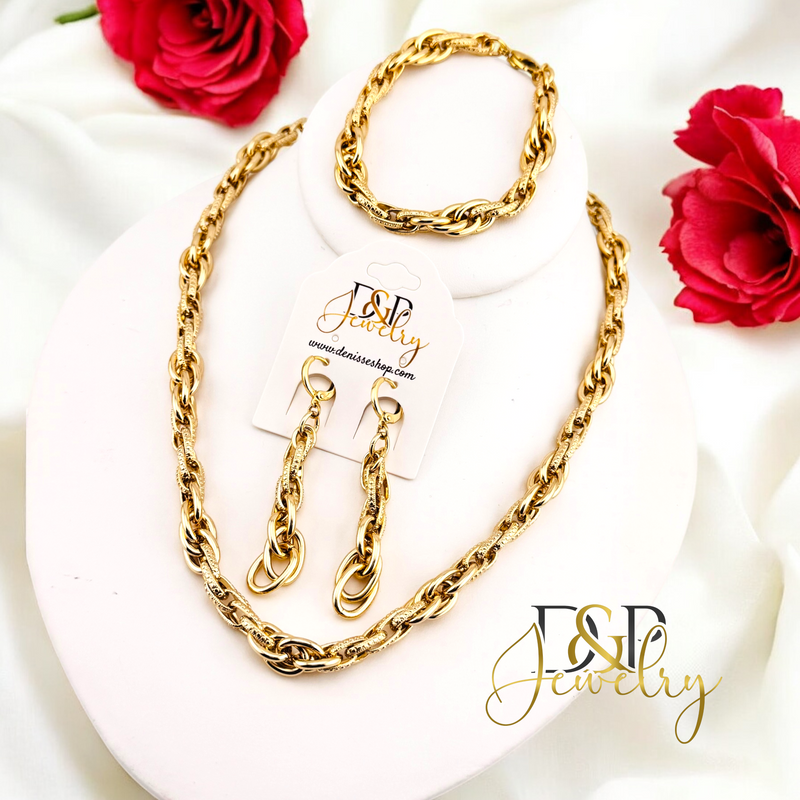 14K ELEGANT NECKLACE SET N262