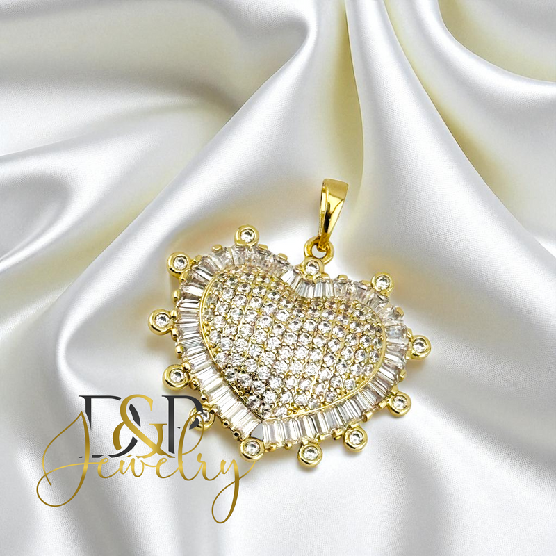 14K GOLD/HEART PENDANT P930