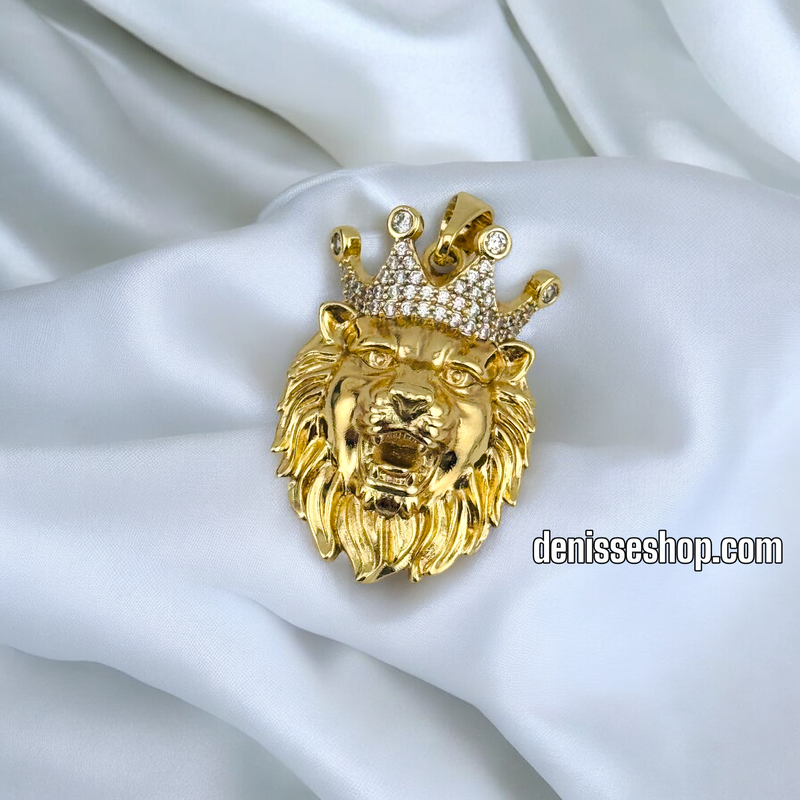 14K MEN LION BIG PENDANT P655