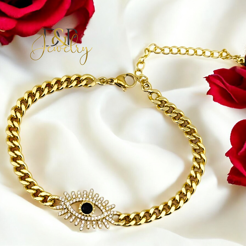14K GOLD EYE BRACELET BR710
