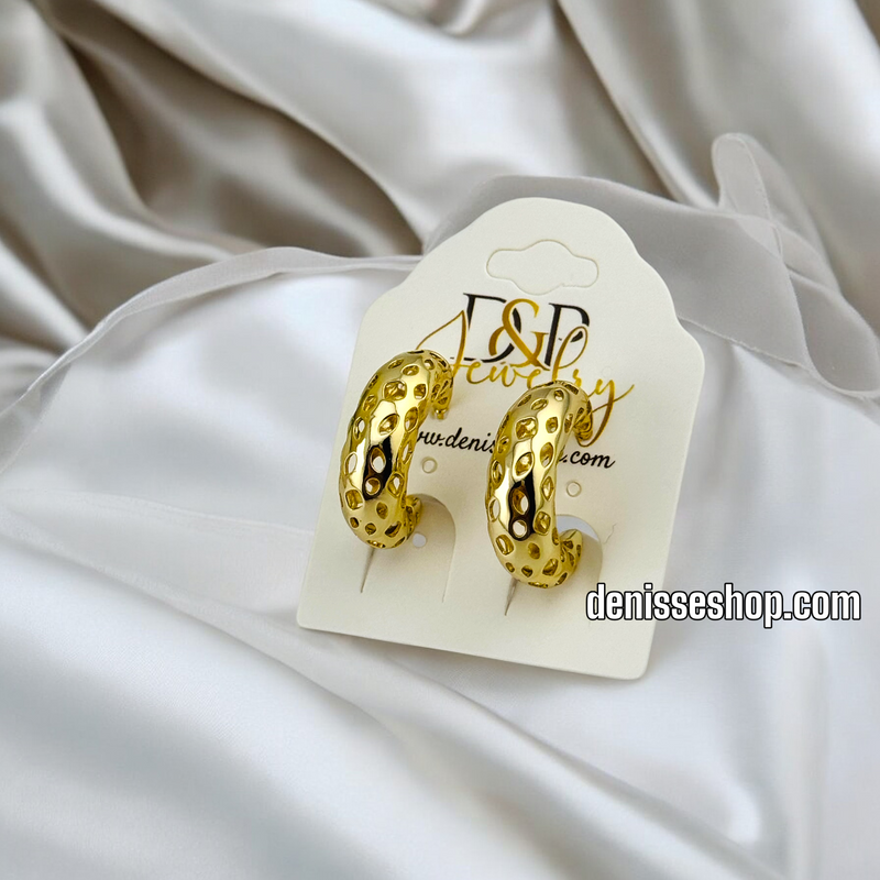 14K GOLD HALF HOOP EARRING HP518