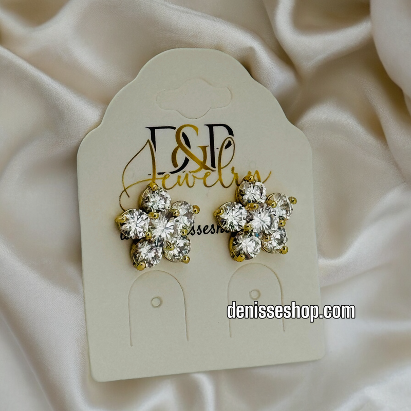 14K FLOWER EARRINGS E507