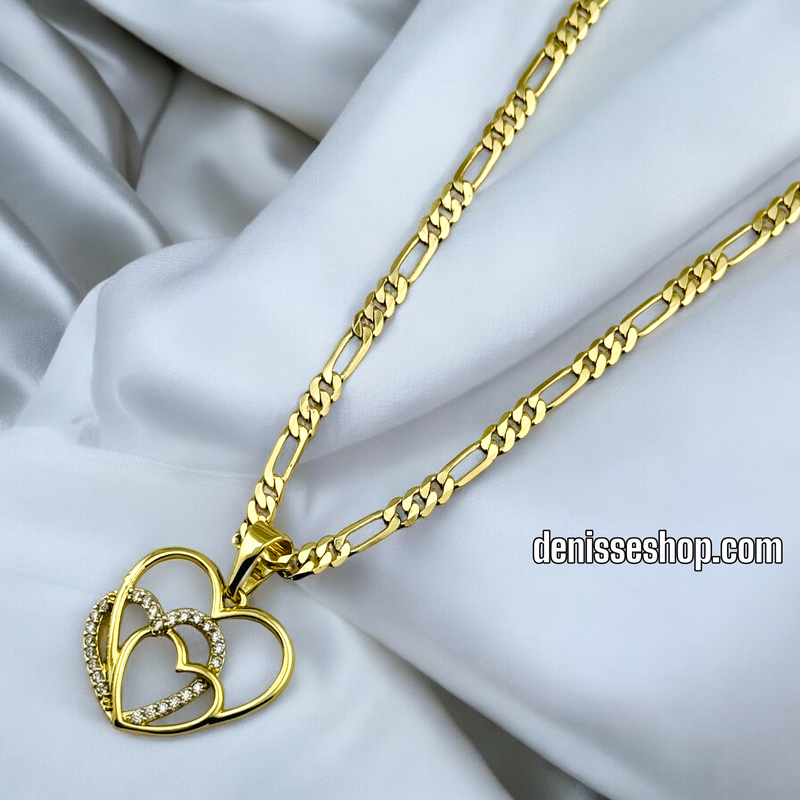 14K / HEARTS PENDANT P571