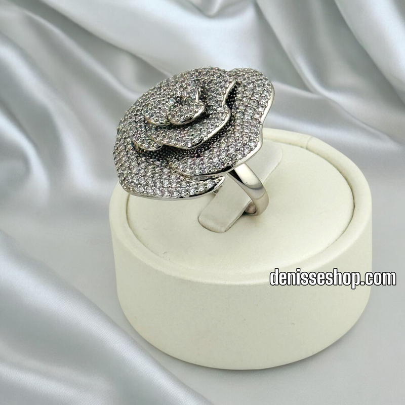 14K WOMEN/SILVER ROSE RING RG332