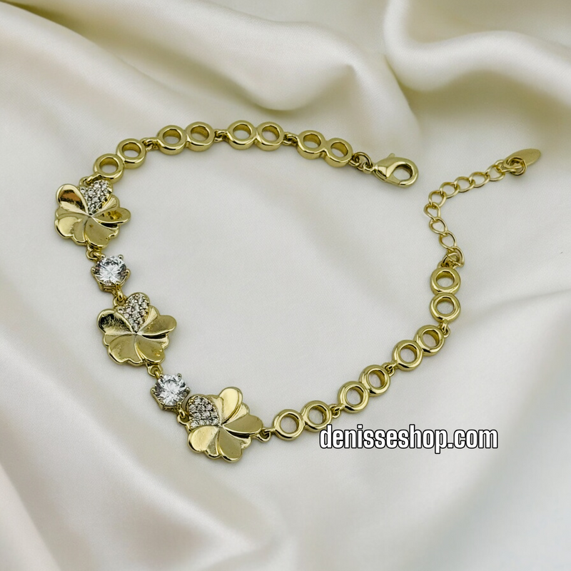 14K FLOWERS BRACELET BR364