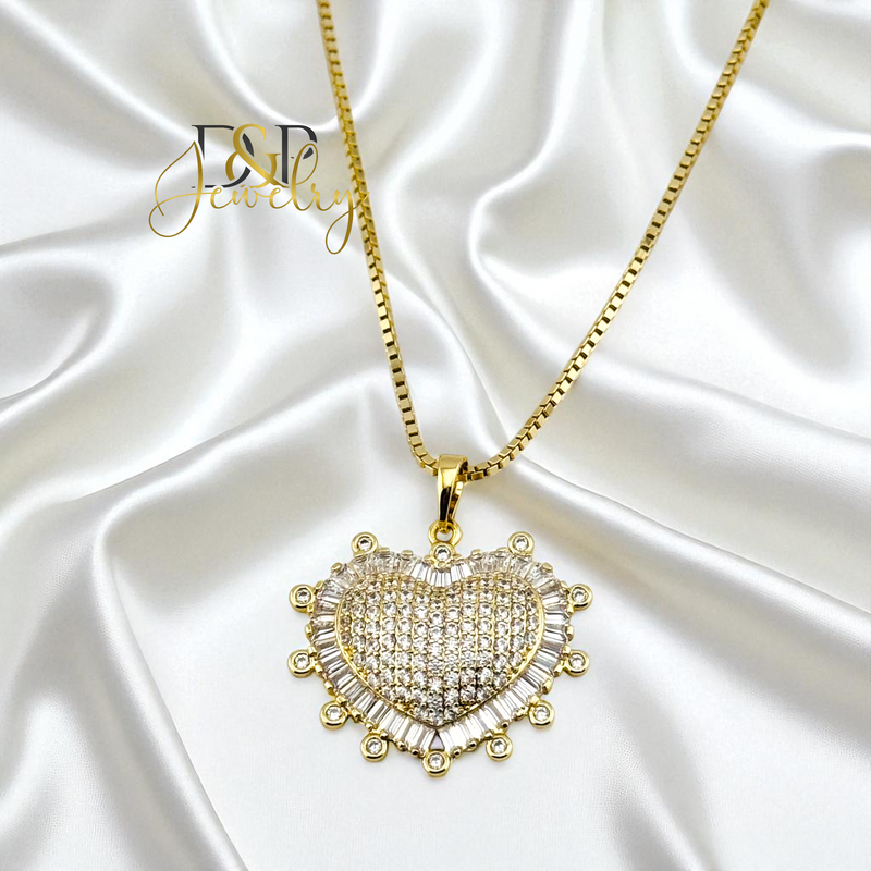 14K GOLD/HEART PENDANT P930
