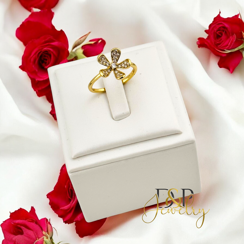 14K SMALL FLOWER RING RG363