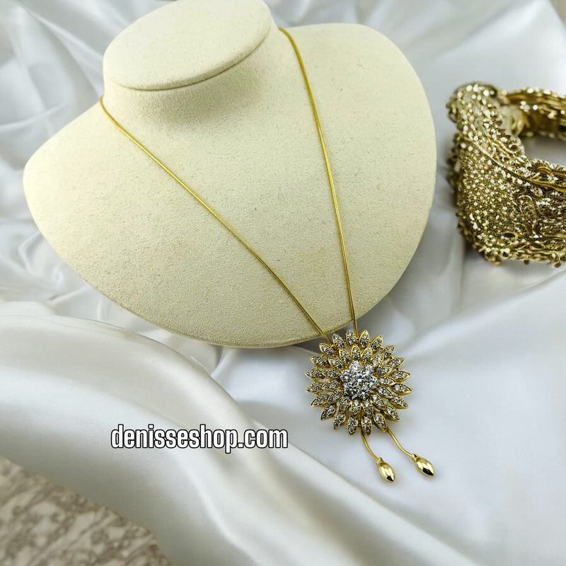 14K SUNFLOWER NECKLACE N72