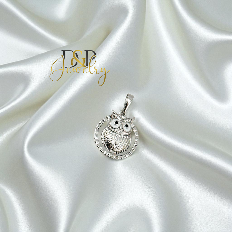 14K SILVER/OWL PENDANT P917