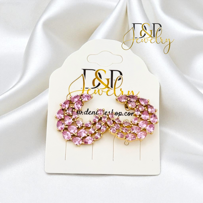 14K MOON EARRING E976