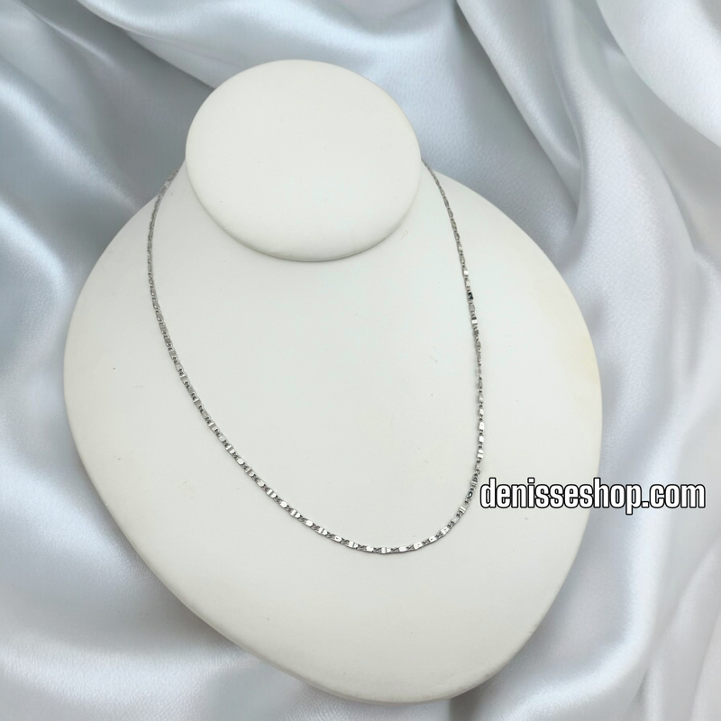 14K SILVER MIRROR DESIGN CHAIN CH055