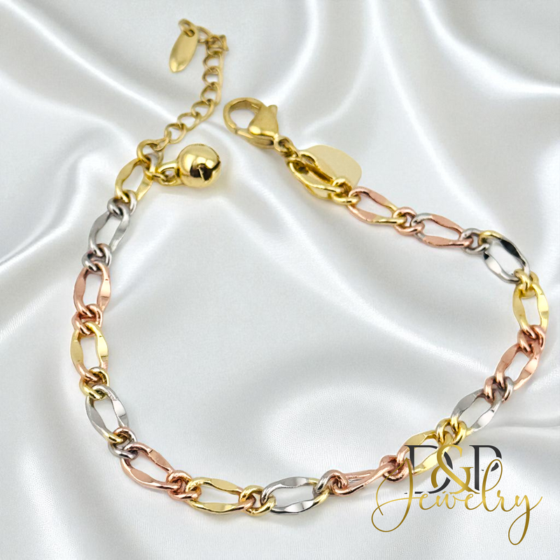14K TRICOLOR /EXTENSION BRACELET BR800