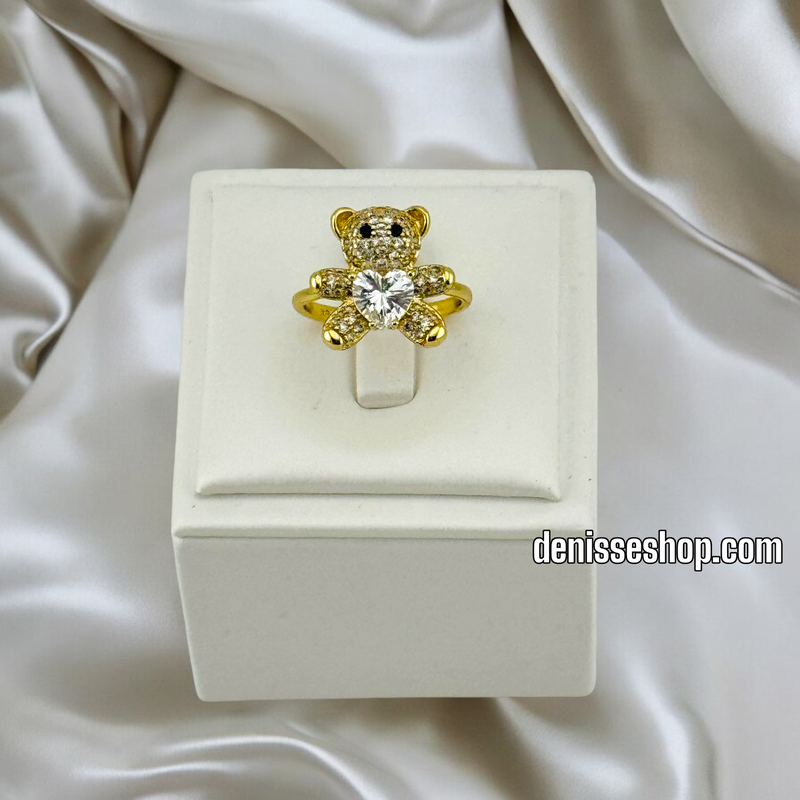 14K GOLD/ BEAR FASHION RING RG269