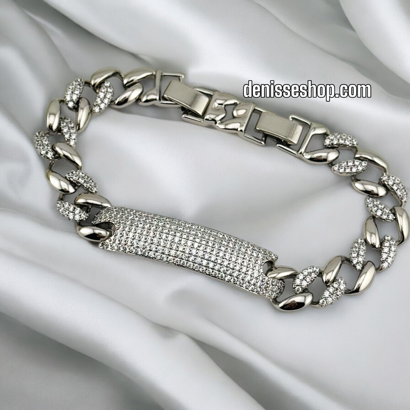 14K WOMEN FASHION CUBAN BRACELET BR608