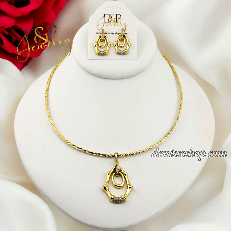 14K FASHION GOLD NECKLACE SET N240