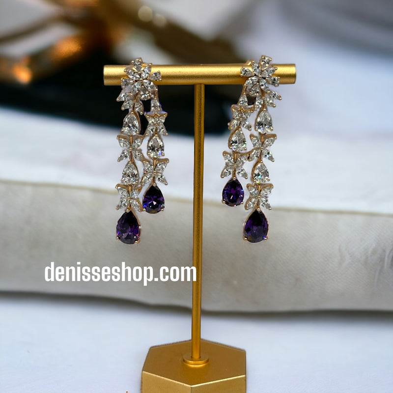 18k Purple Earrings E255