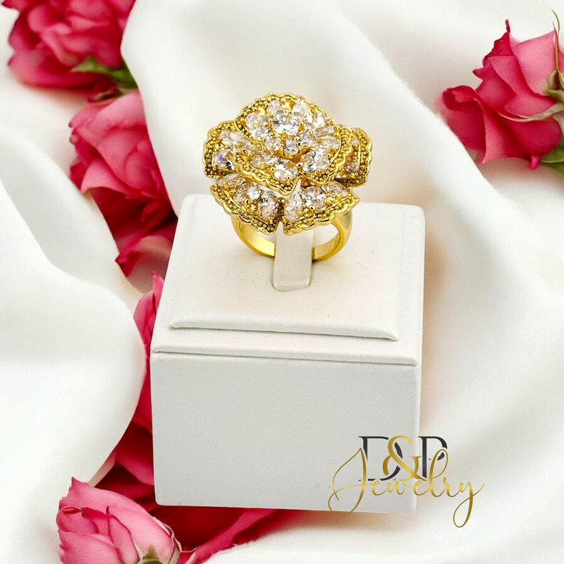 14K FLOWER RING RG378