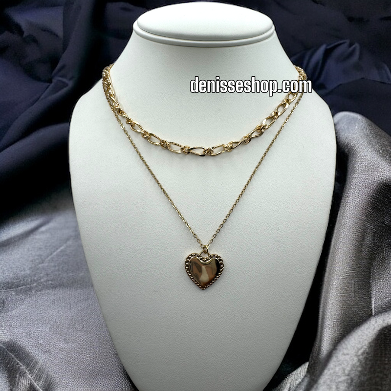 14K HEART NECKLACE SET C12