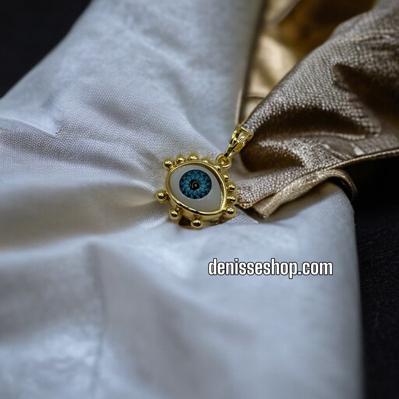 14K BLUE EYE PENDANT P243 (CHAIN NOT INCLUDED)