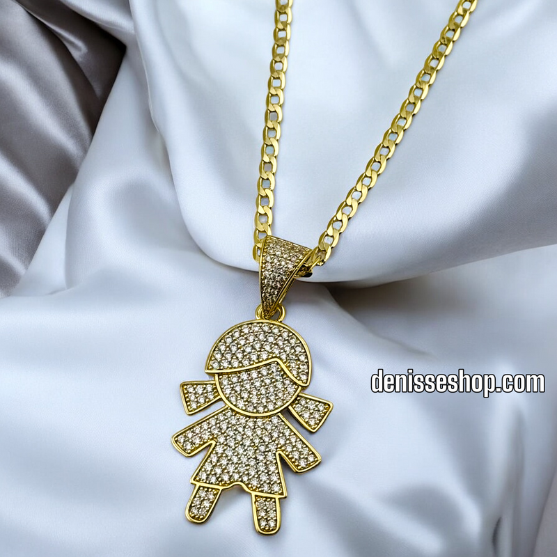 14K / BLING GIRL PENDANT P570